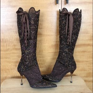 Sergio Rossi beaded boots